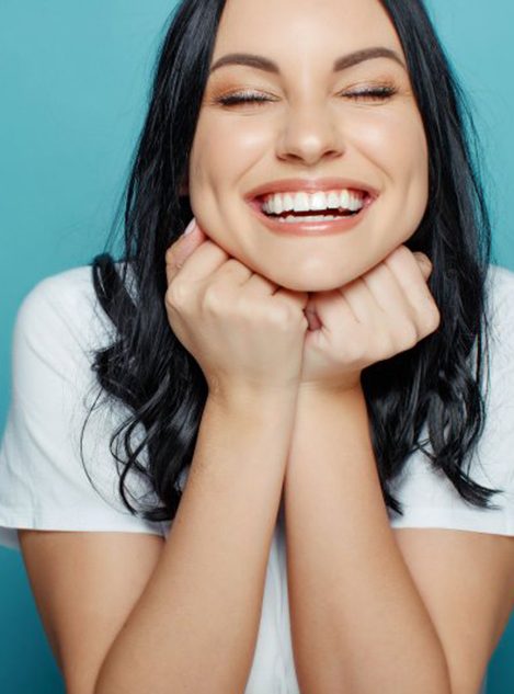 Lady smiles radiantly