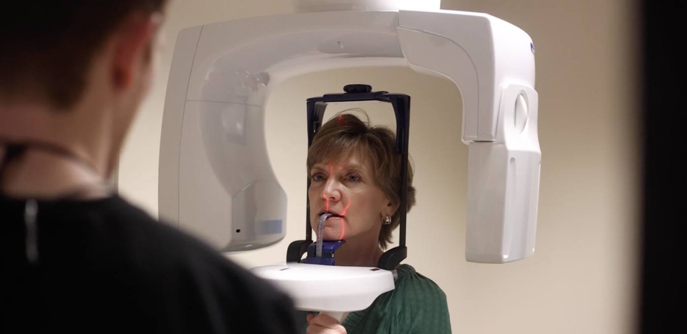 Woman receiving dental scan using advanced dental technology in Buckhead Atlanta
